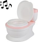 Oefentoiletje met "flush" muziekgeluid - Roze - Billimay
