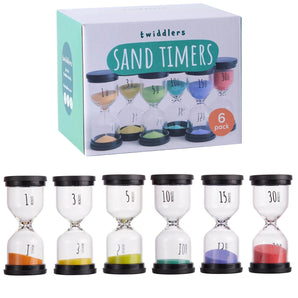 6 zandloper kloktimers - visueel hulpmiddel voor tijdsbesef - Billimay
