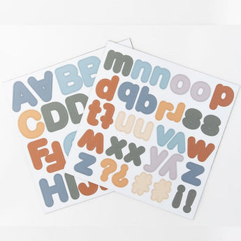 Magnetische letters karamelblauw - 125 magneten - Billimay