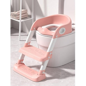 Toilettrainer met ladder - roze - Billimay